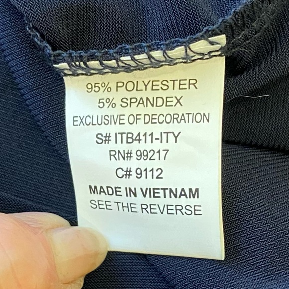 Jeweled Neckline Dark Navy Top New without tags - Picture 14 of 16